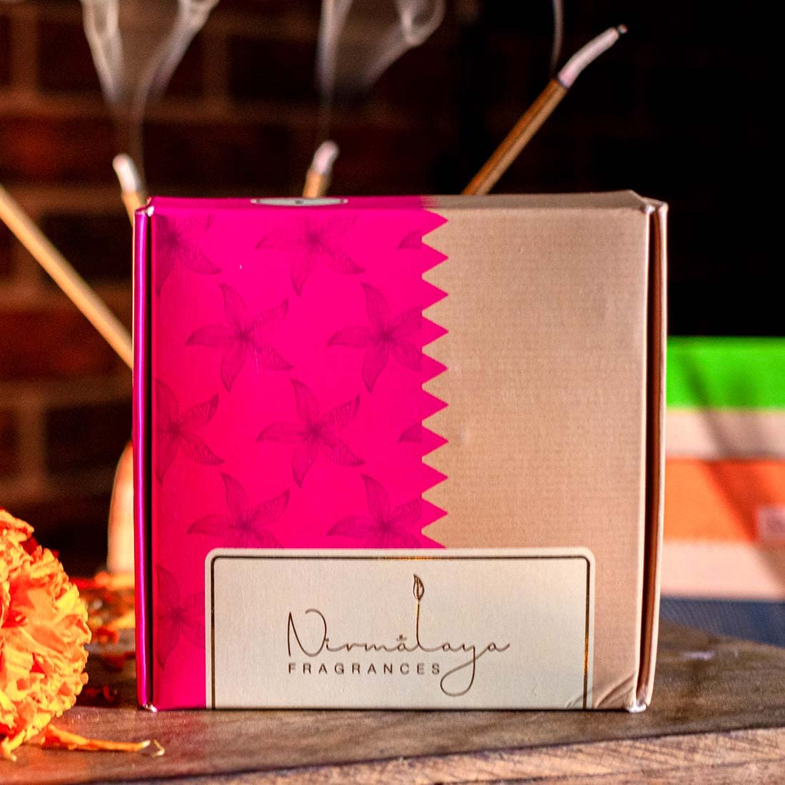 Nirmalaya 100% Natural Rooh Rose Incense Cones (Dhoop) | Incense Cones (40 Units) | Dhoop Cones For Pooja | Incense Cones For Fr